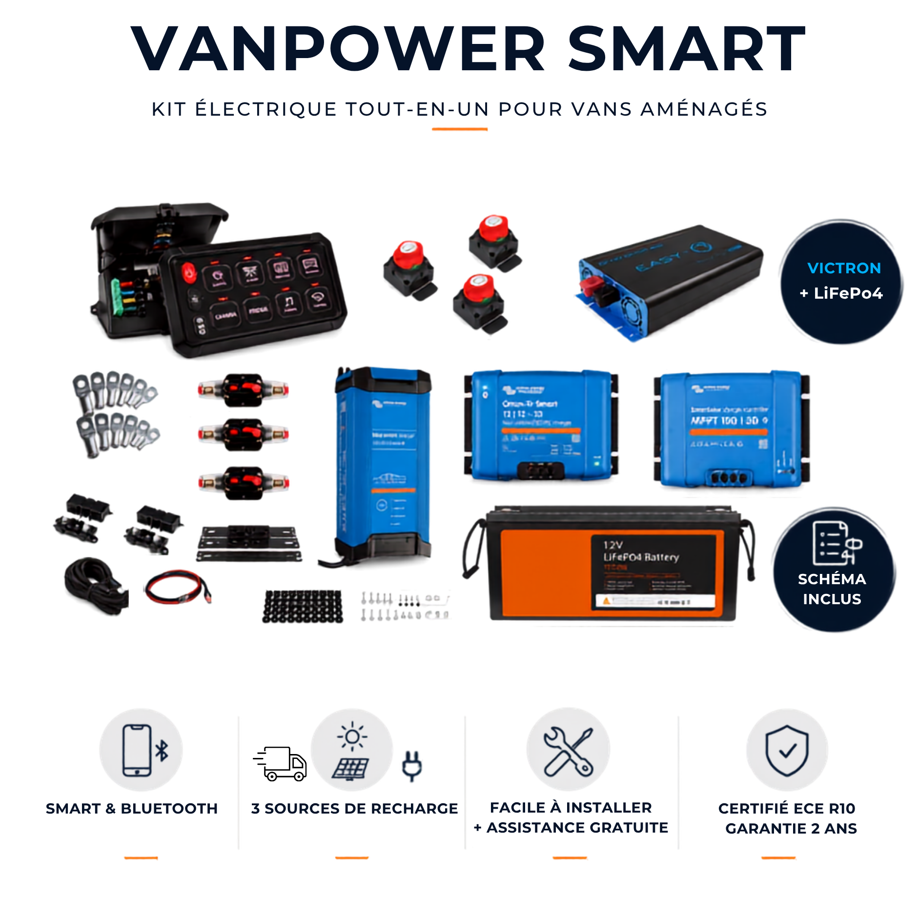 VANPOWER SMART - Kit eletricidade Van adaptada (com esquema)