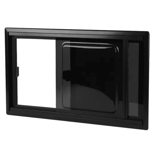 Baie coulissante SQUARE SLIDE 1200 x 500 - avec store et moustiquaire - Vanlife-Store