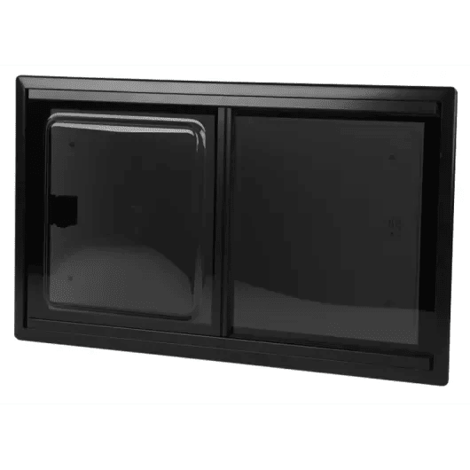 Baie coulissante SQUARE SLIDE 700 x 400 - avec store et moustiquaire - Vanlife-Store