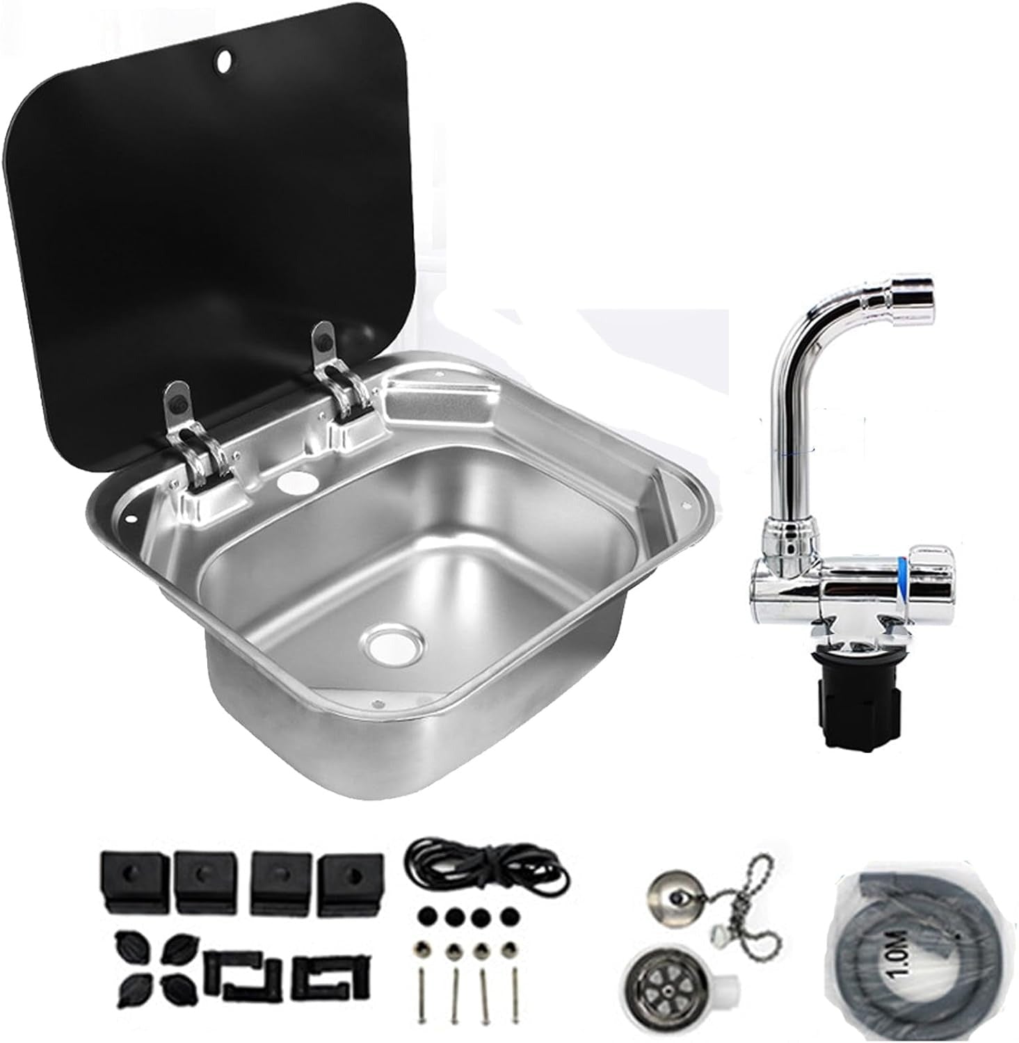 Evier Inox spécial camping-car - 40x35cm - Vanlife-Store