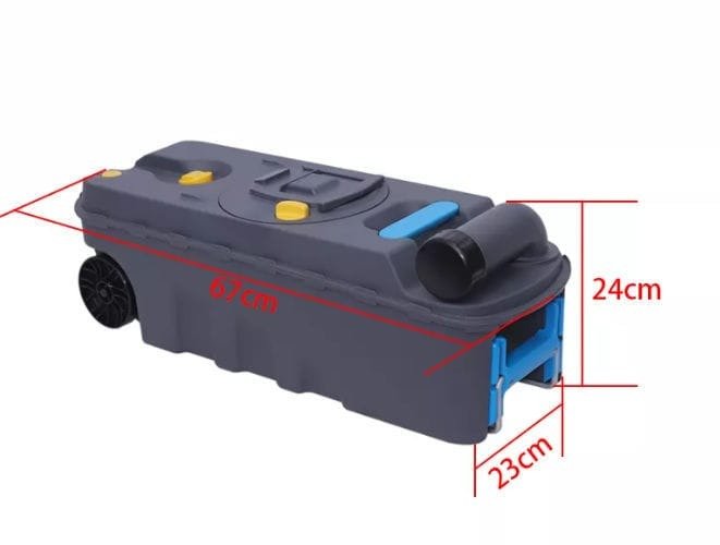 Toilettes-cassette pour camping car - avec chasse 12V - Vanlife-Store