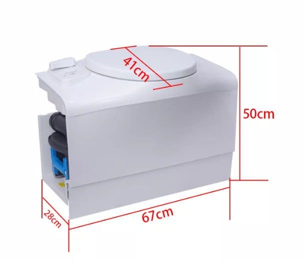 Toilettes-cassette pour camping car - avec chasse 12V - Vanlife-Store