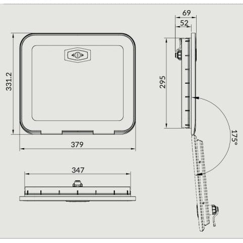 Toilettes-cassette rotatives pour Camping car avec chasse 12V - Vanlife-Store