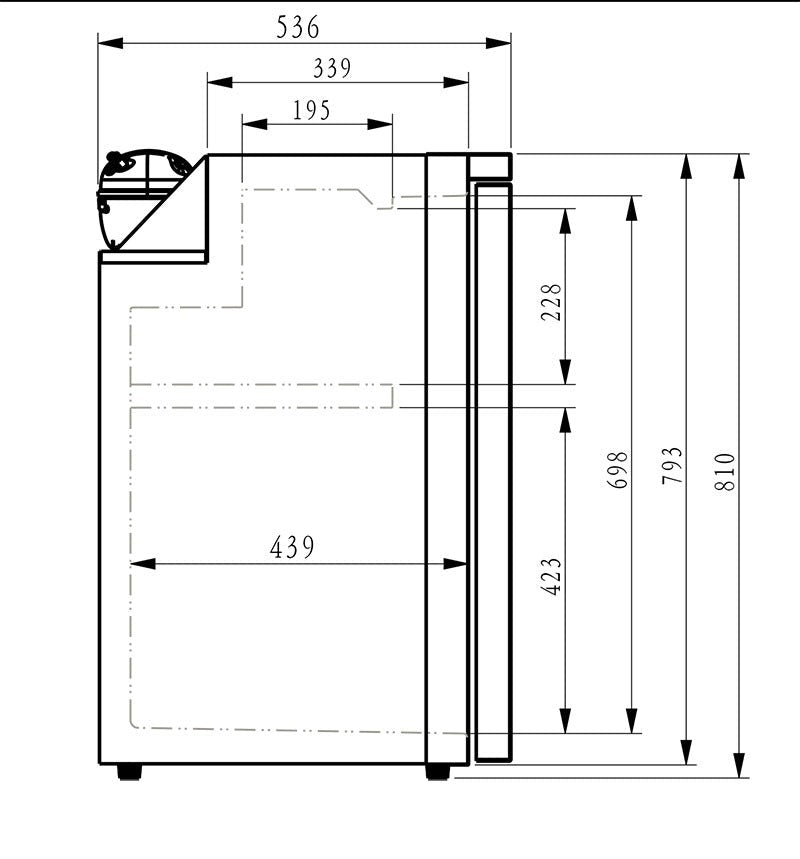 VANCOOL 105L - Frigo à Compression 12/24/230V - HxLxP : 81x47,5x53,5cm - Vanlife - Store