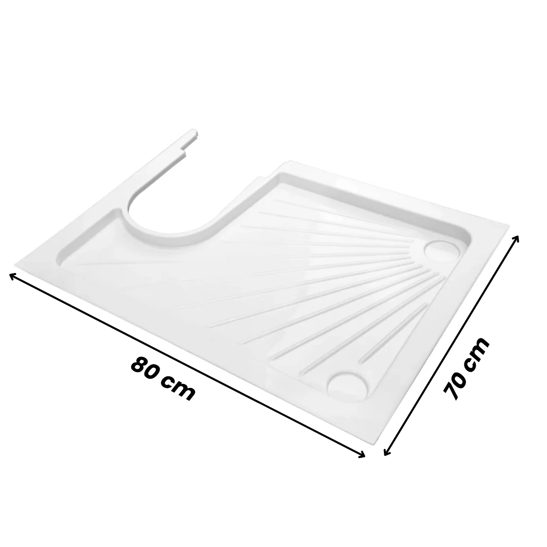 Receveur de douche 80 × 70 cm pour toilettes cassette