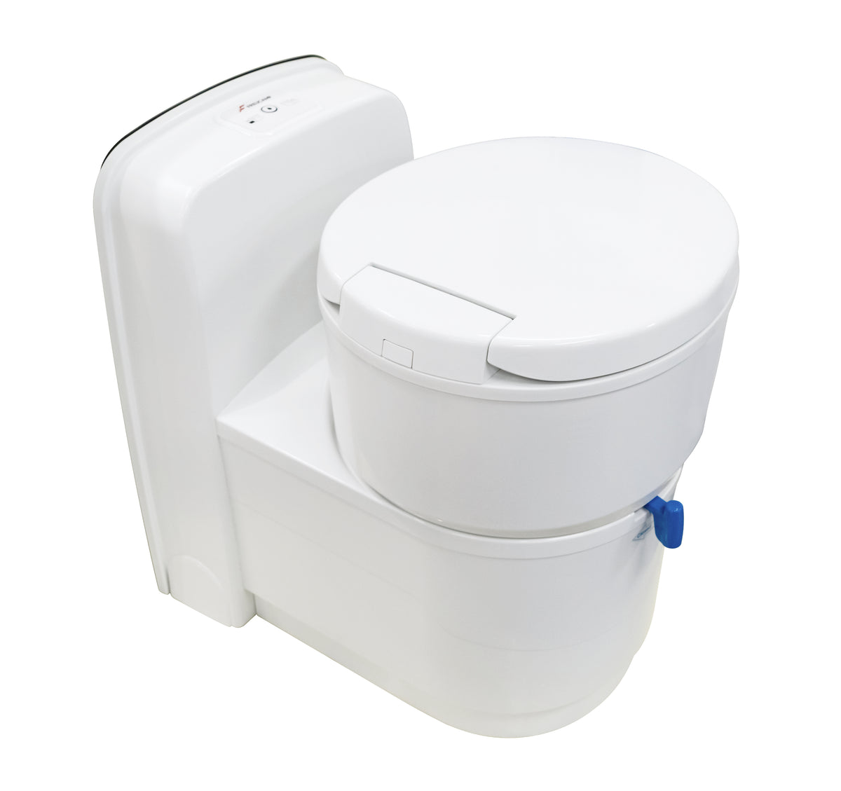 Toilettes cassette rotatives 12V – couvercle et panneau de commande de la chasse