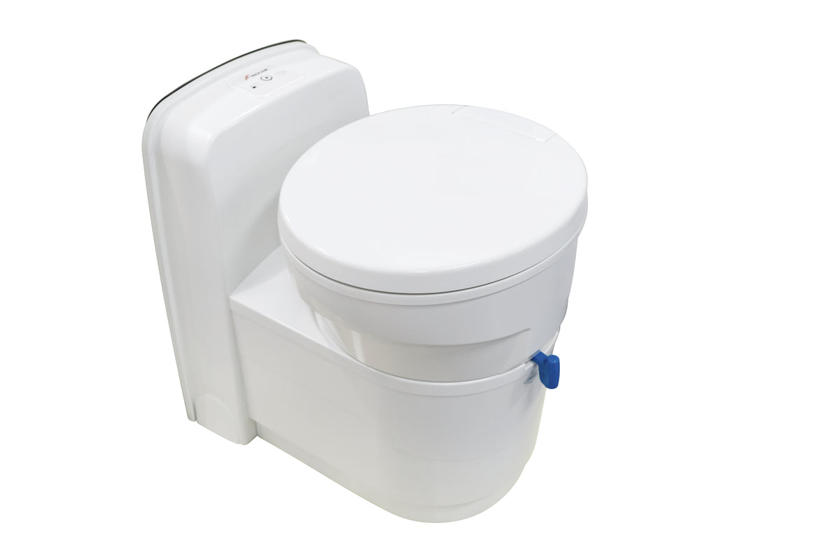 Toilettes cassette rotatives 12V – abattant fermé