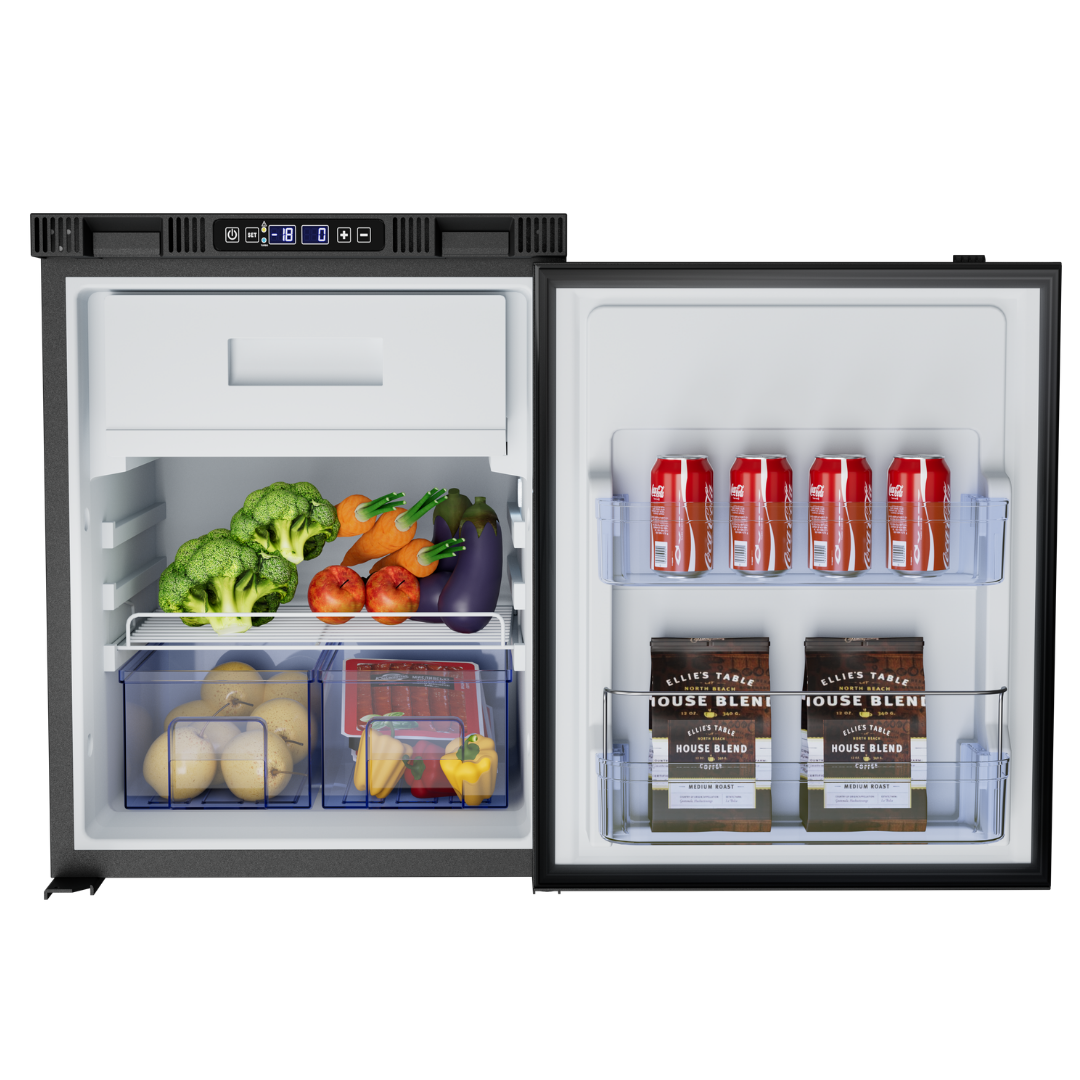 VanCool Kühlschrank 75 L für Camper & Wohnmobile 12/24V – HxBxT: 62x47x53 cm