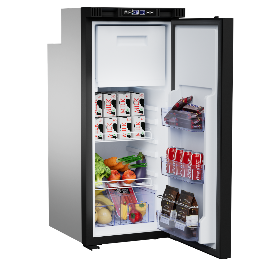 VanCool 90L DCR – Kompressorkühlschrank 12/24/230V – HxBxT: 97×42×49 cm