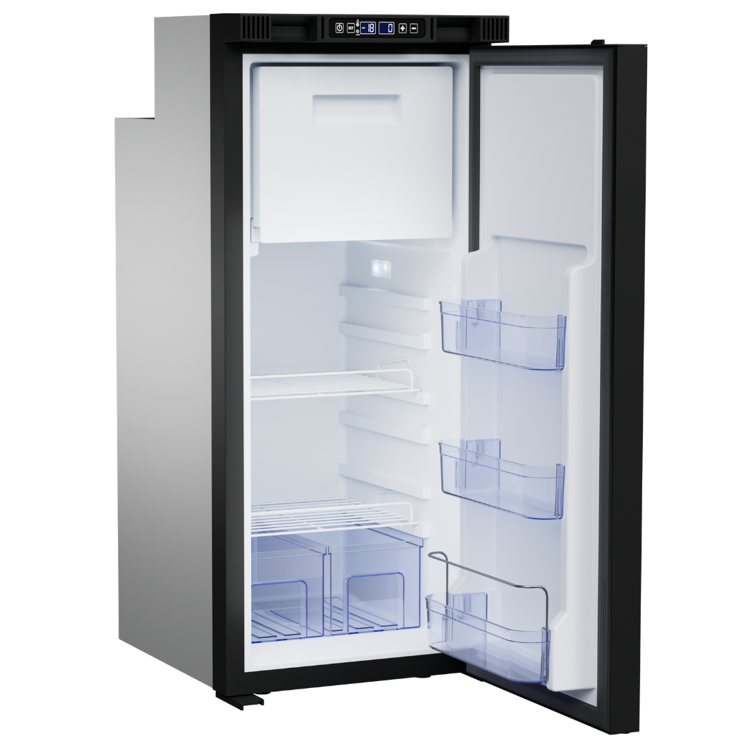 VanCool 90L DCR – Kompressorkühlschrank 12/24/230V – HxBxT: 97×42×49 cm