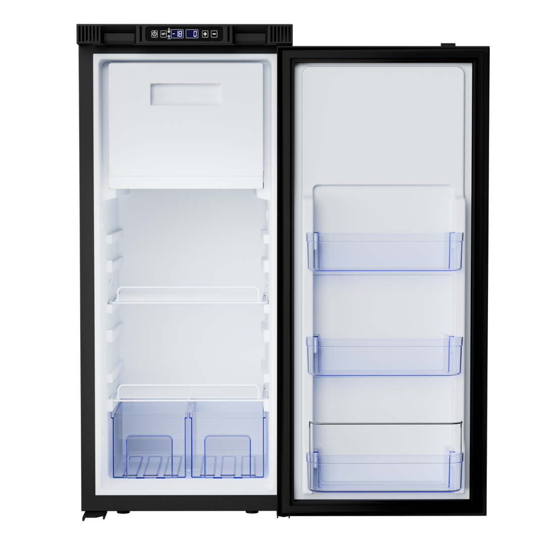 VanCool 90L DCR – Kompressorkühlschrank 12/24/230V – HxBxT: 97×42×49 cm