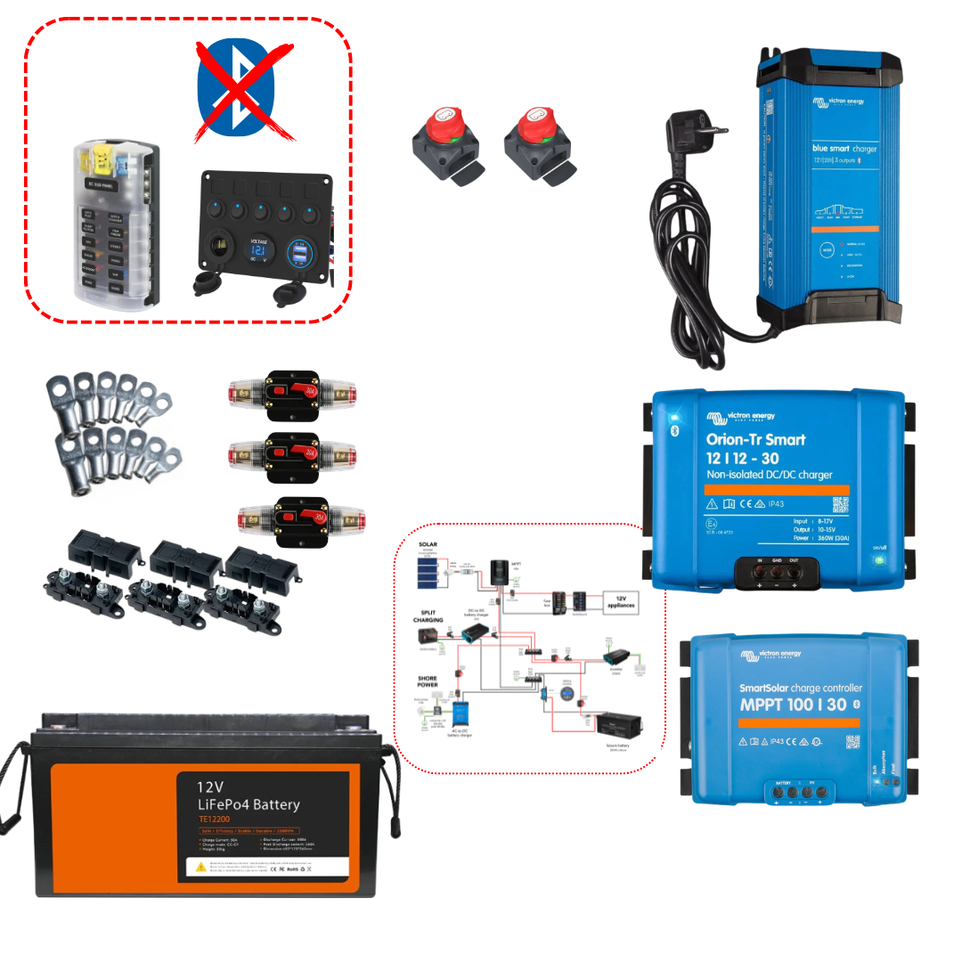 VANPOWER 12 - Elektrik-Kit für Camper 12V (mit Schaltplan) - 12V