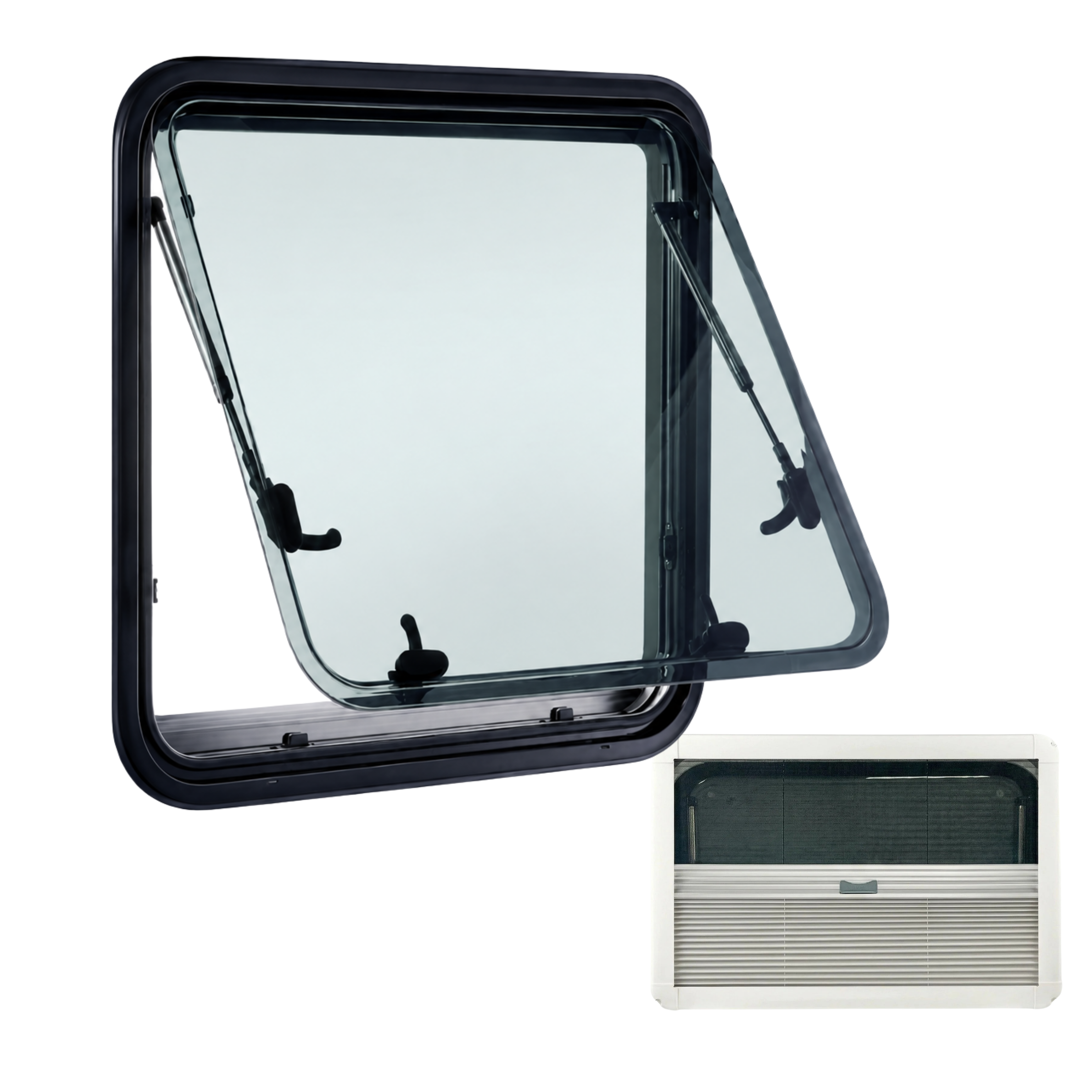Fenêtre LIGHT 500 x 450 - avec store et moustiquaire