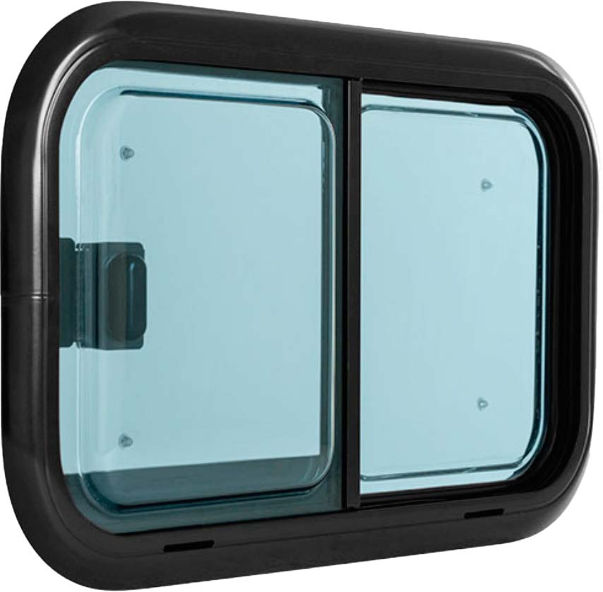 Baie coulissante SLIDE LIGHT 1100 x 550 - avec store et moustiquaire - Vanlife-Store