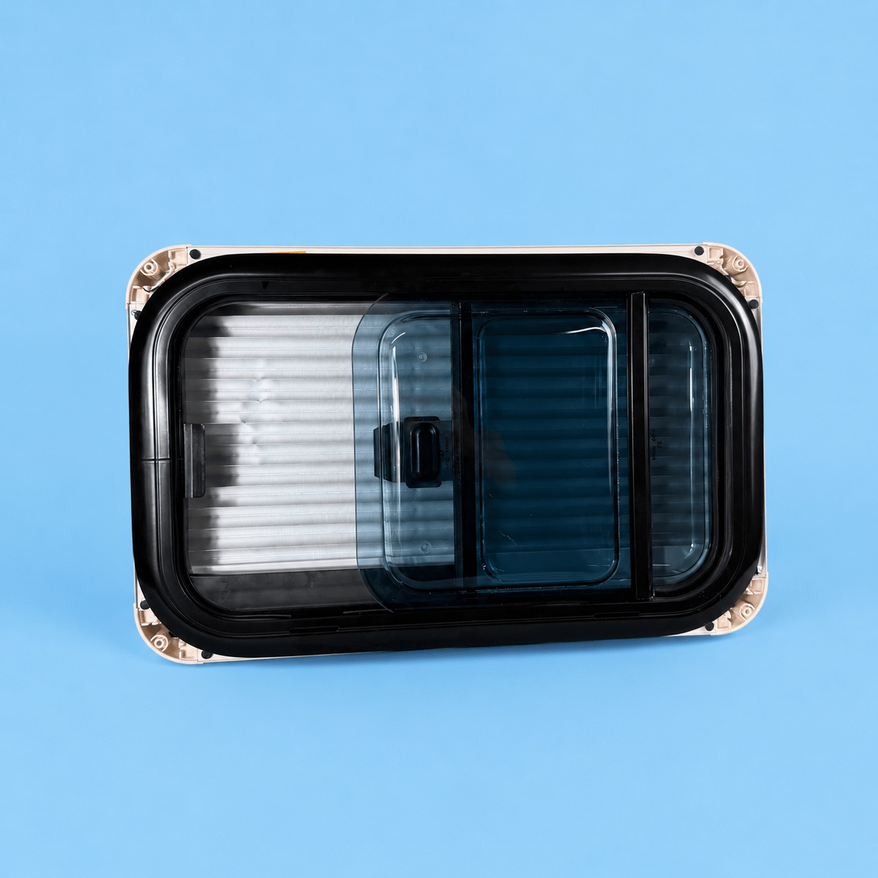 Baie coulissante SLIDE LIGHT - avec store et moustiquaire - Vanlife-Store