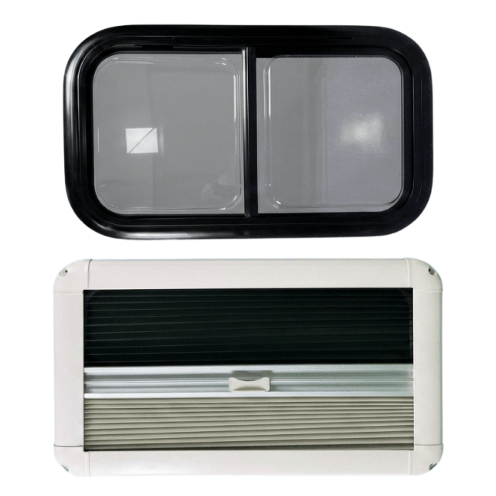 Baie coulissante SLIDE LIGHT - avec store et moustiquaire - Vanlife-Store
