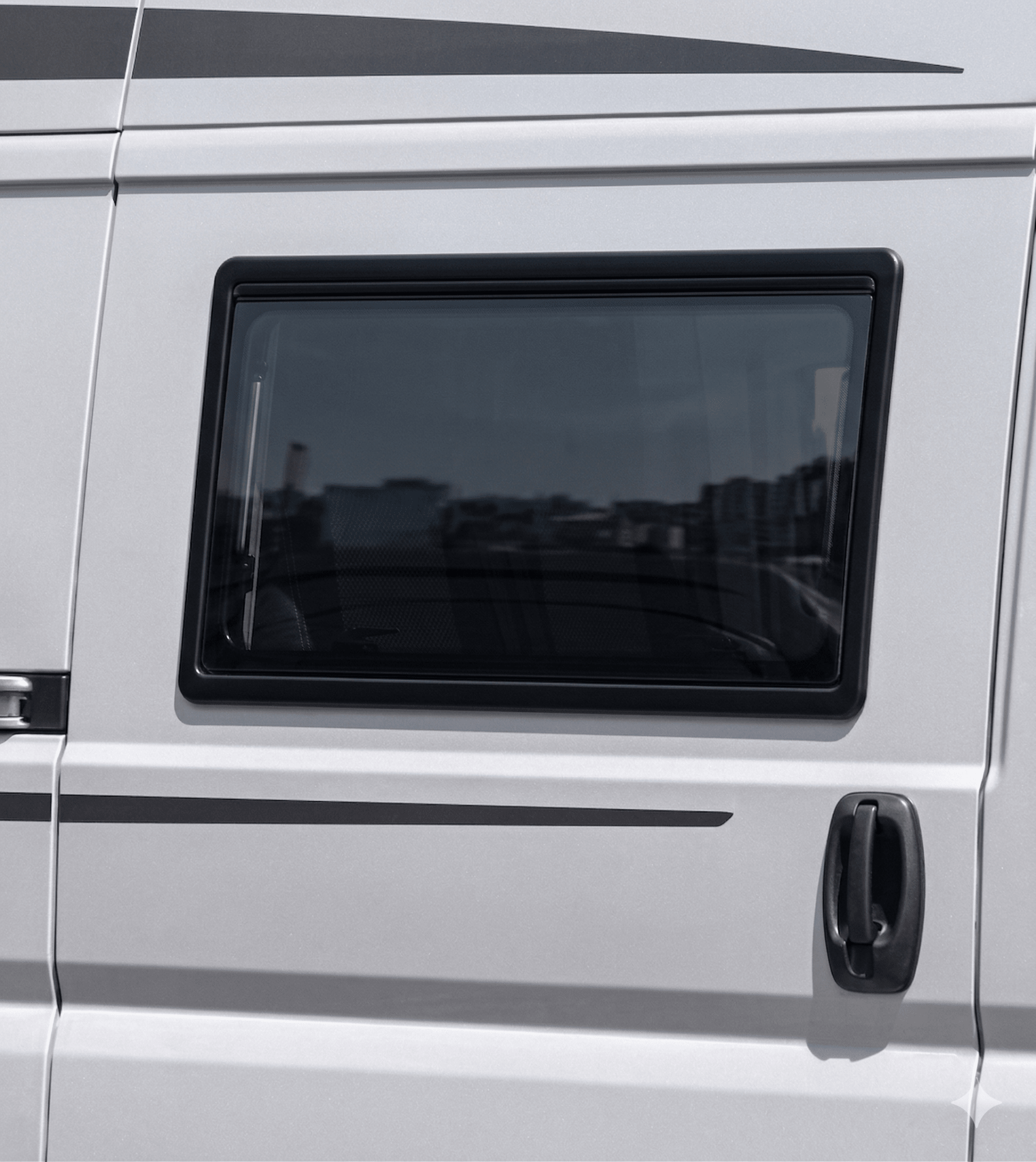 Baie projetable SQUARE (Dimensions pour porte coulissante L2H2 - > L4H3) - Vanlife - Store