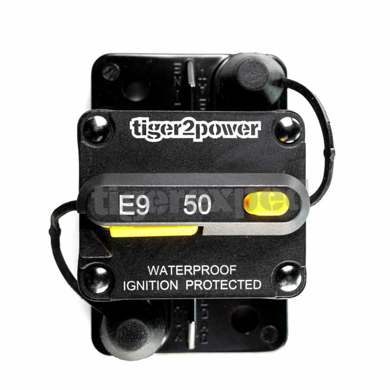Disjoncteur automatique avec interrupteur de réarmement M6 (1/4") 50A - Vanlife - Store