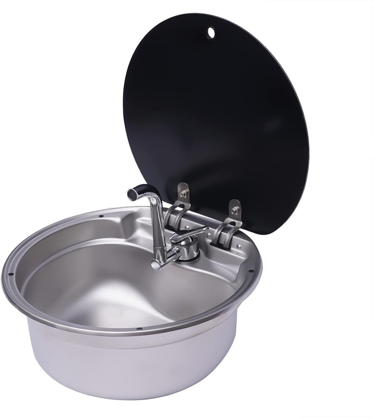 Evier Inox pour van aménagé et camping-car (diamètre 42cm) - Vanlife-Store