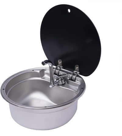 Roestvrijstalen spoelbak voor Van en Camper (Ø42cm)
