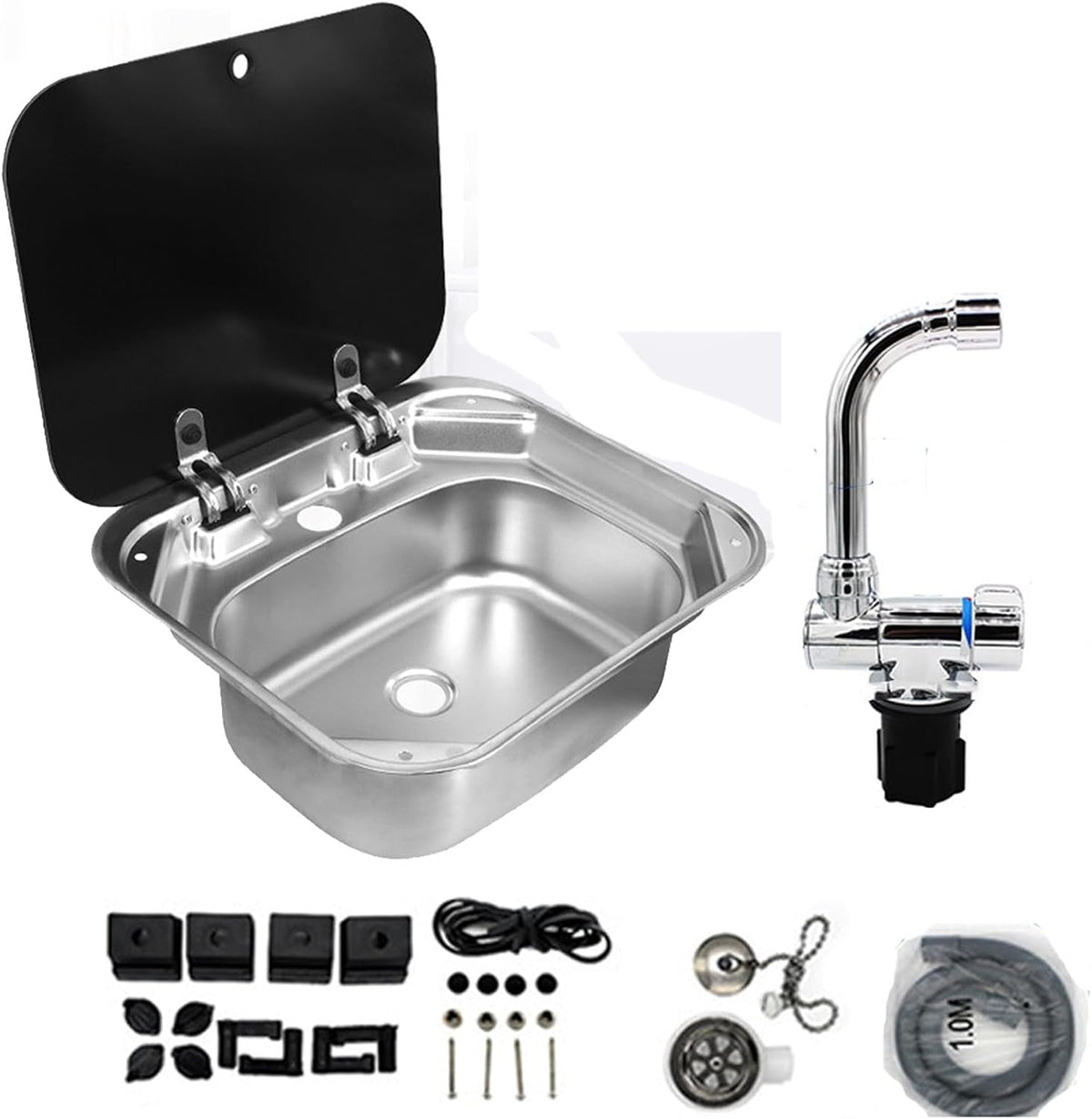 Evier Inox spécial camping-car - 40x35cm - Vanlife-Store