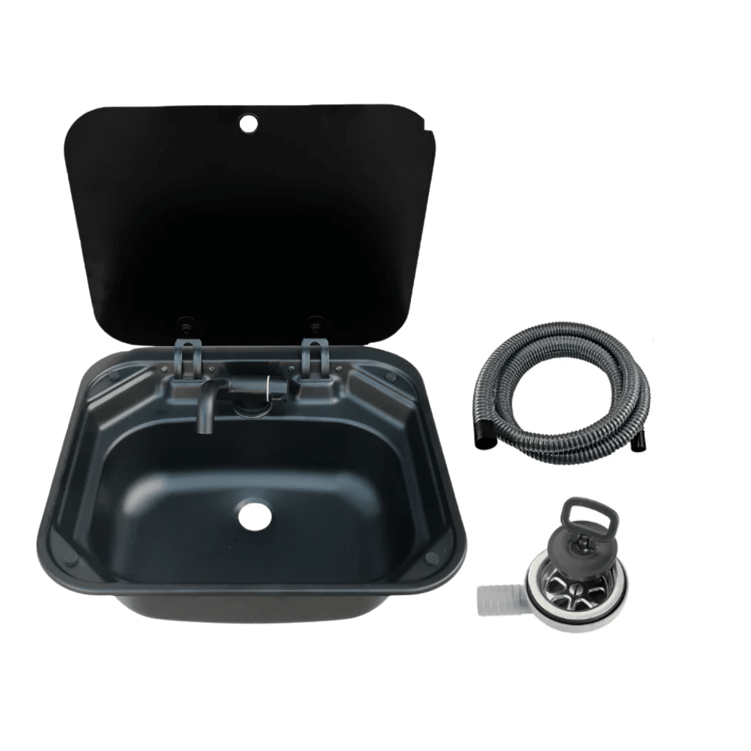 Evier Inox spécial camping - car - 40x35cm - Avec Robinet - Vanlife - Store