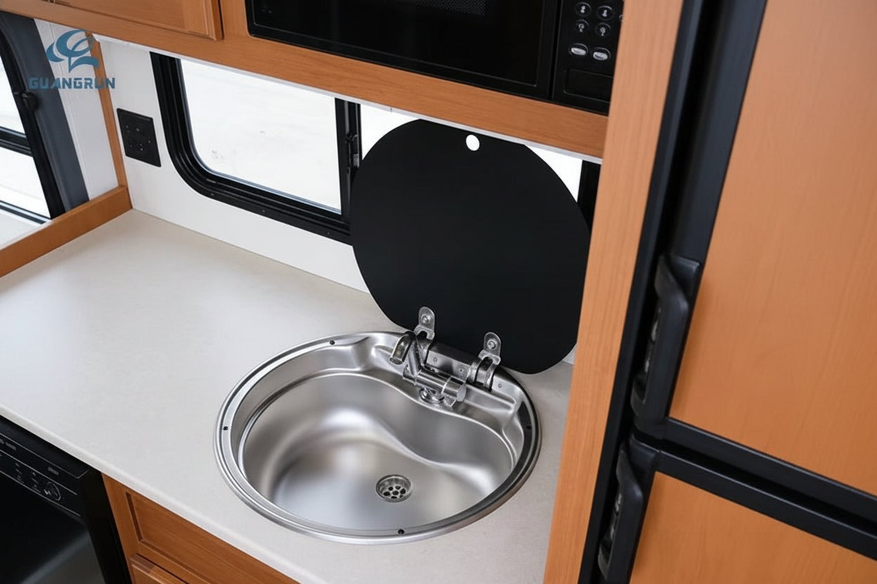 camper waschbecken Spüle 42cm für Wohnmobile und Camper – mit wasserhahn
