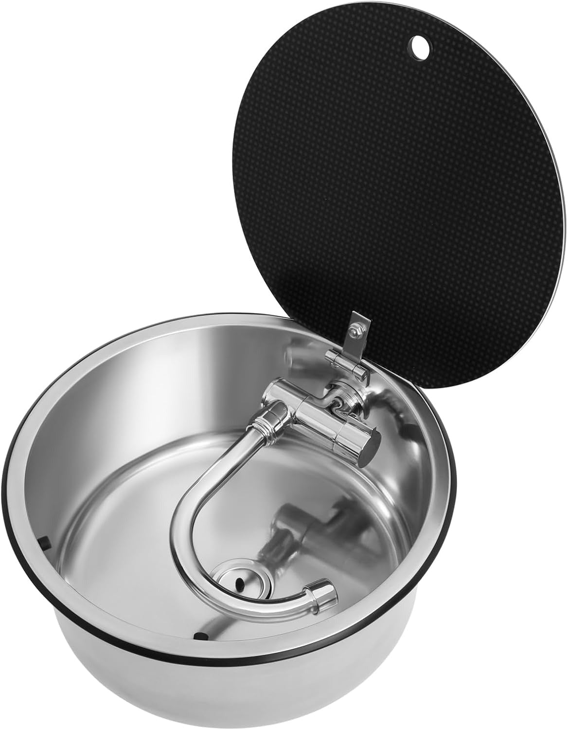 Evier rond en Inox spécial van aménagé - Diamètre 30cm - Vanlife-Store