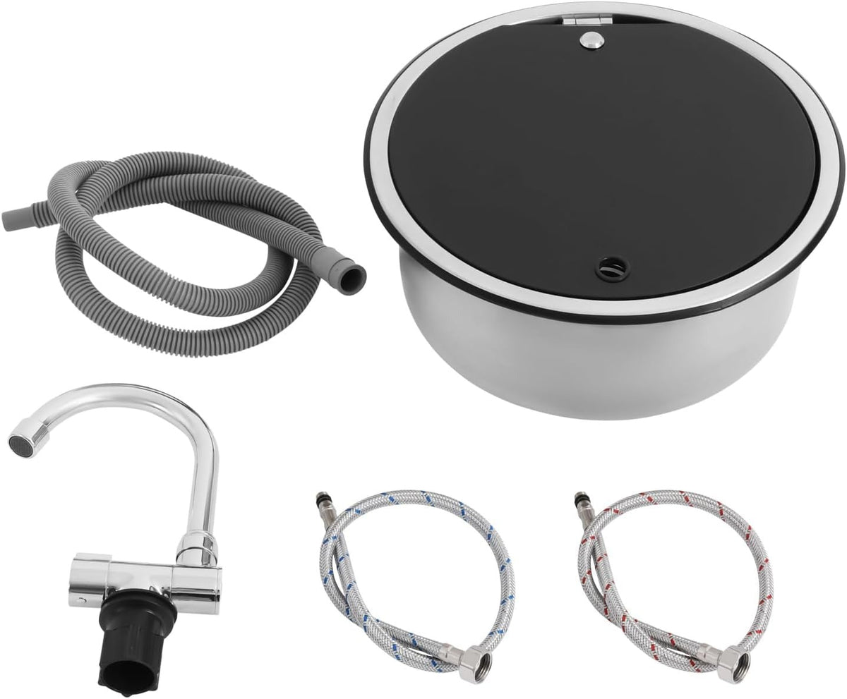 Evier rond en Inox spécial van aménagé - Diamètre 30cm - Vanlife-Store
