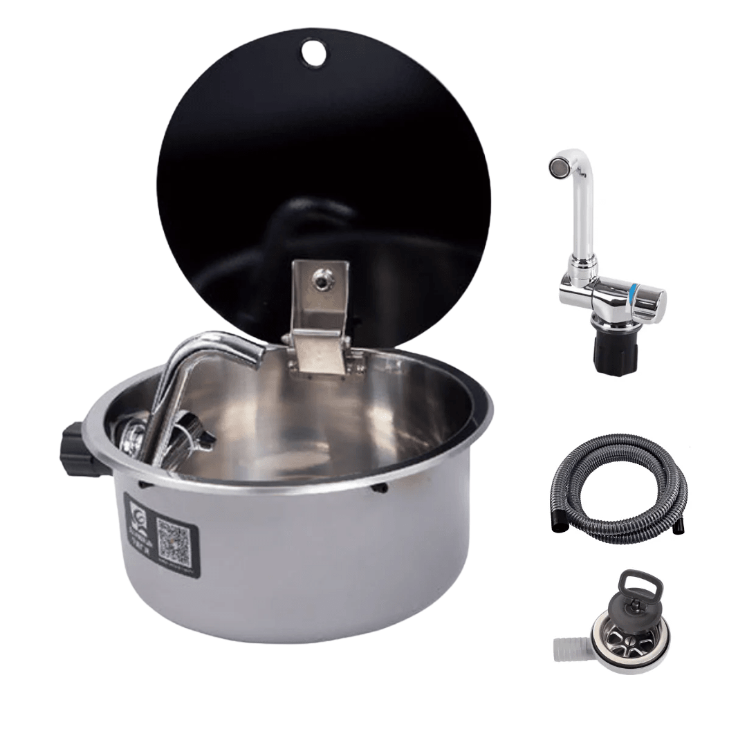 Evier rond en Inox spécial van aménagé - Diamètre 30cm - Vanlife - Store