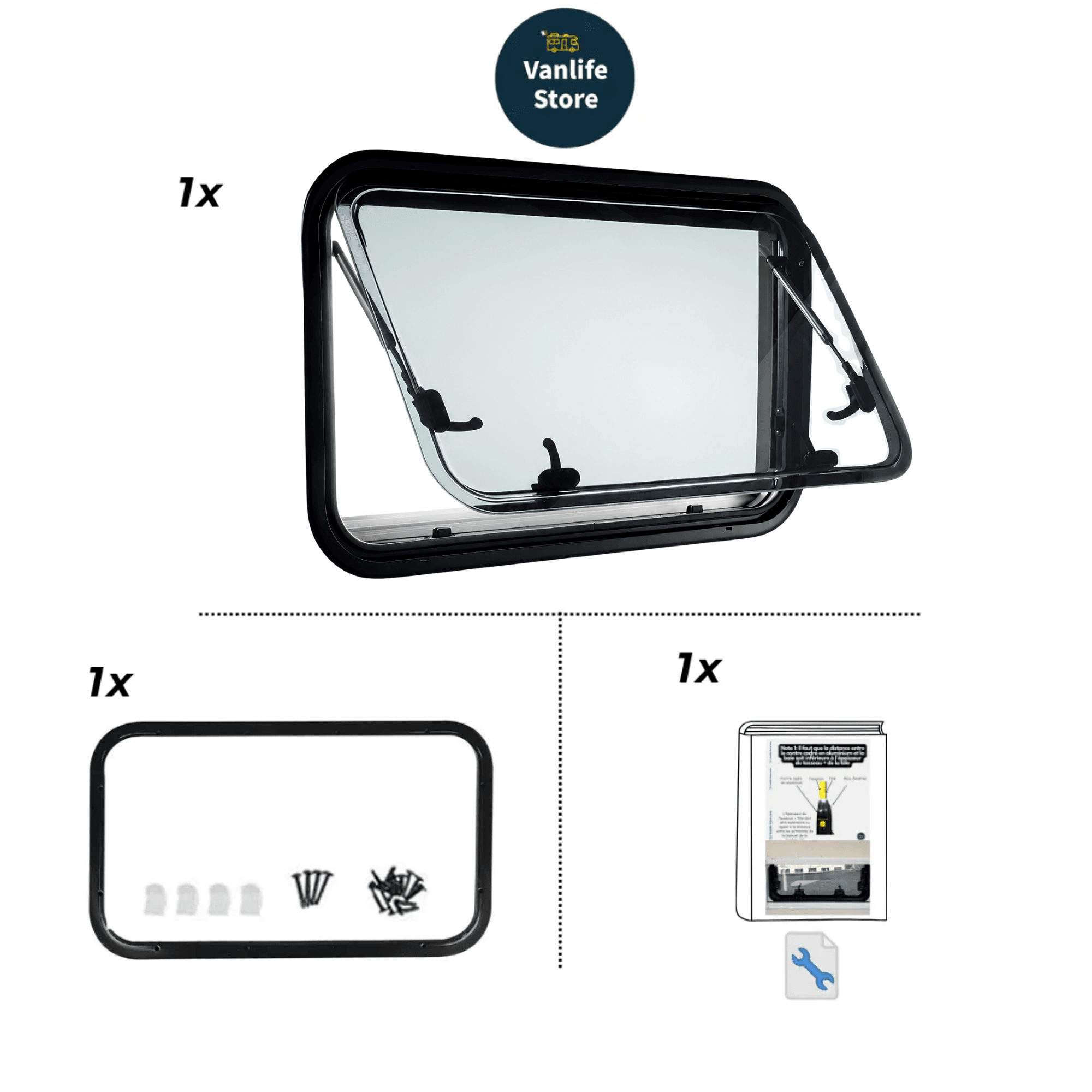 Fenêtre LIGHT 300 x 500 - fenêtre seule - Vanlife-Store
