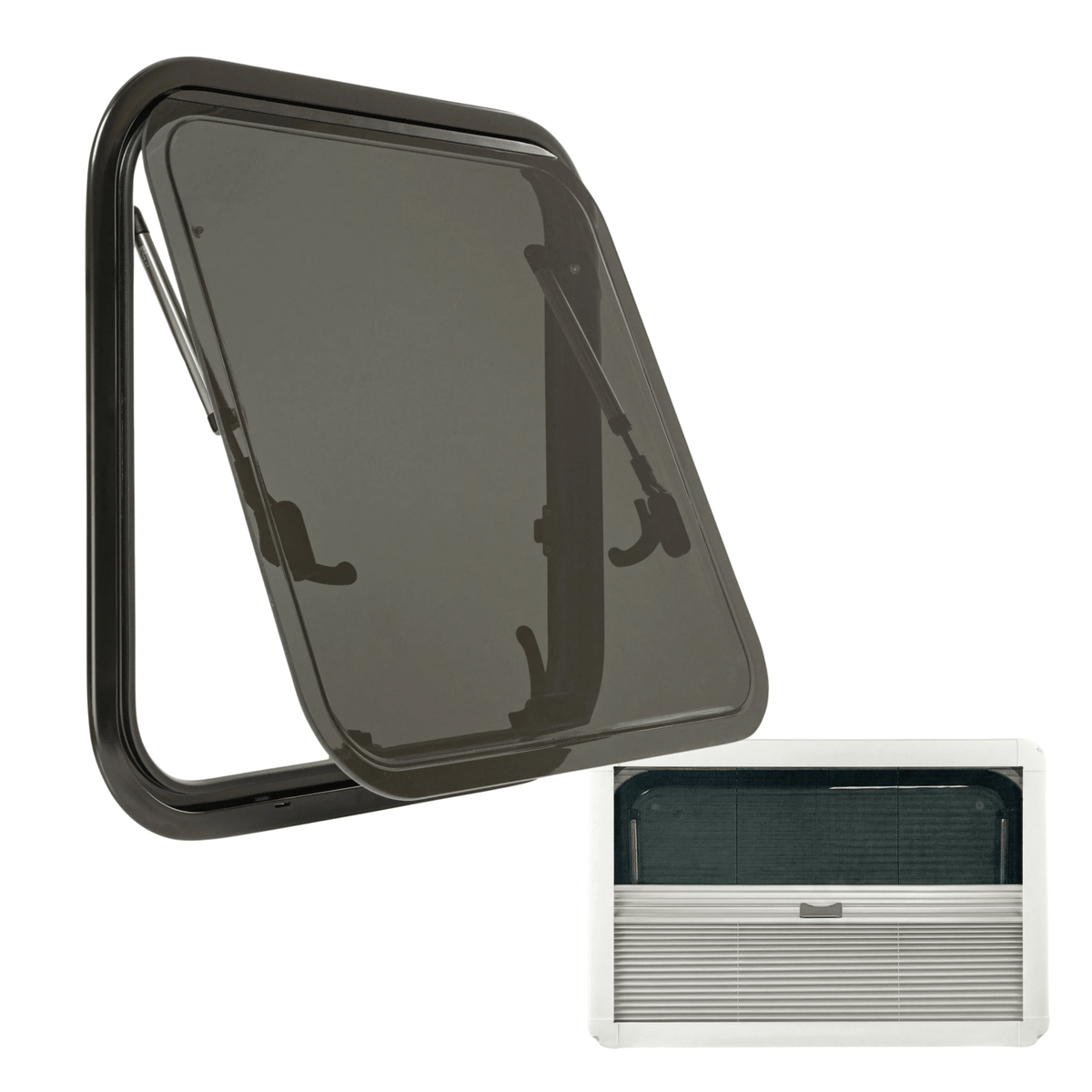 Fenêtre SHADE 350 x 500 - avec store et moustiquaire - Vanlife-Store