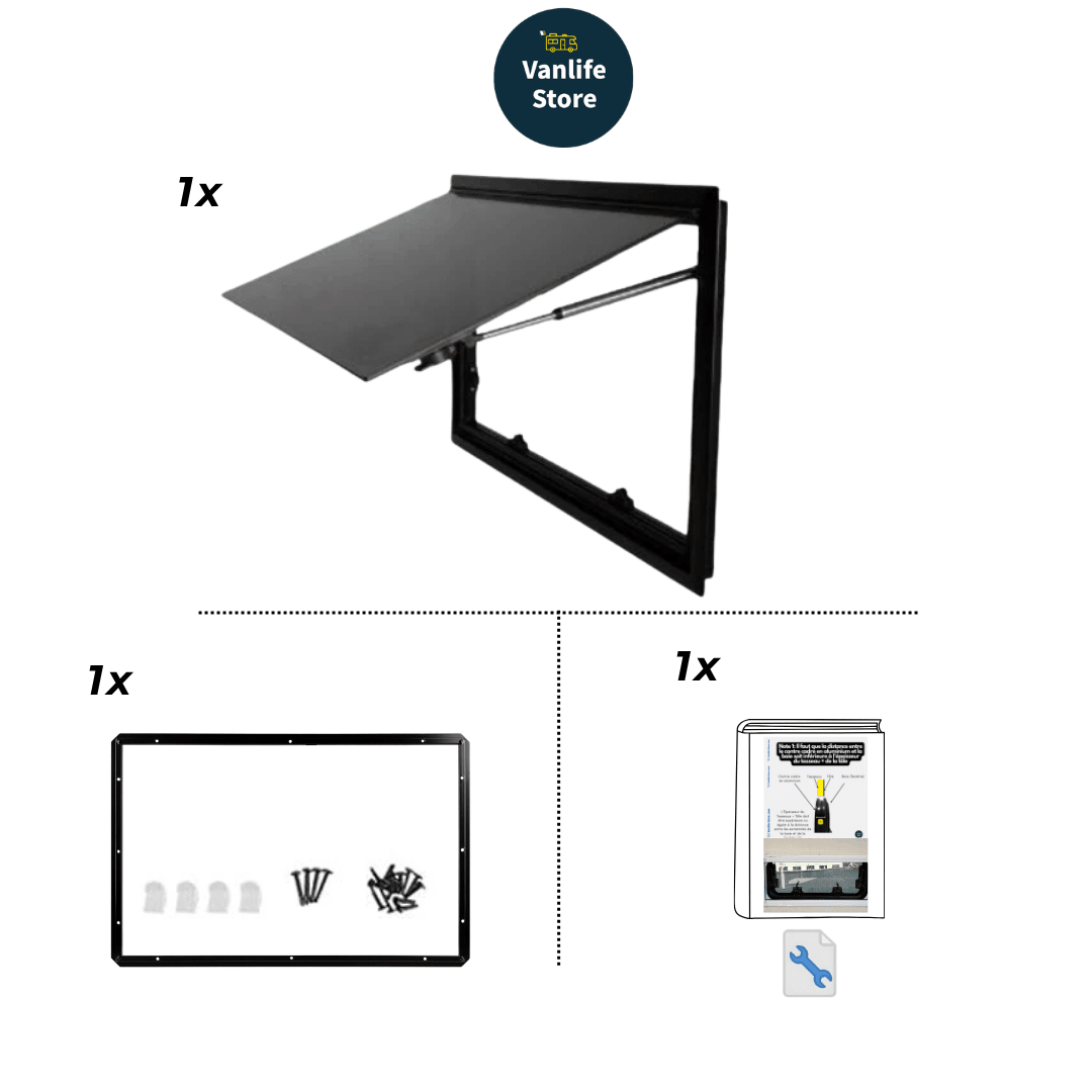 Fenêtre SQUARE 500 x 300 - fenêtre seule - Vanlife-Store