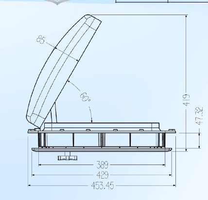 Lanterneau Skydome - 40x40 (avec moustiquaire) - Vanlife - Store