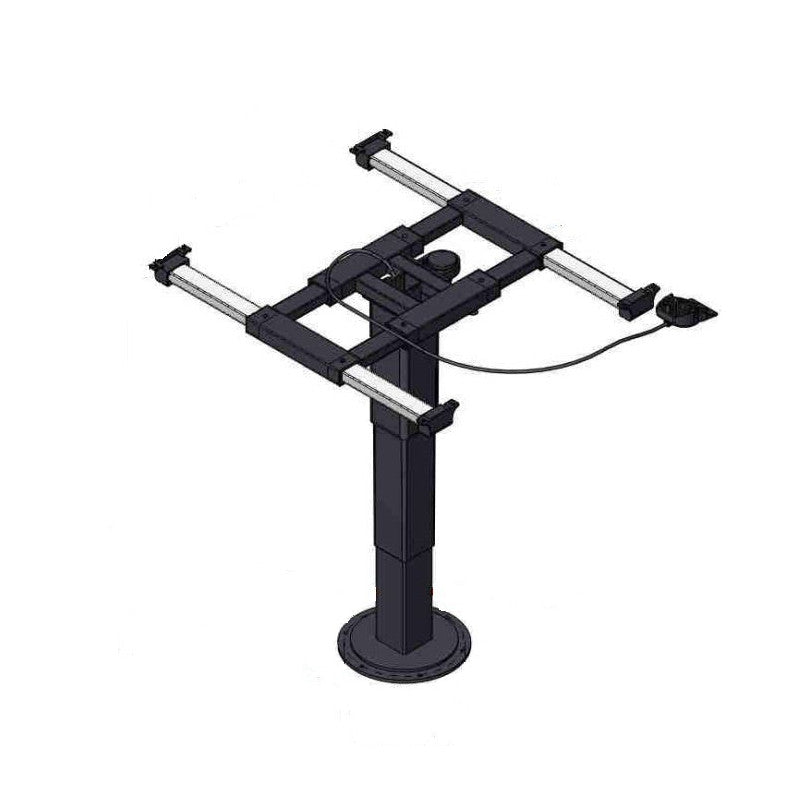 Pied de table télescopique (37-74cm) - Manuel (pneumatique) - Pour camping-car et van aménagé - Vanlife-Store