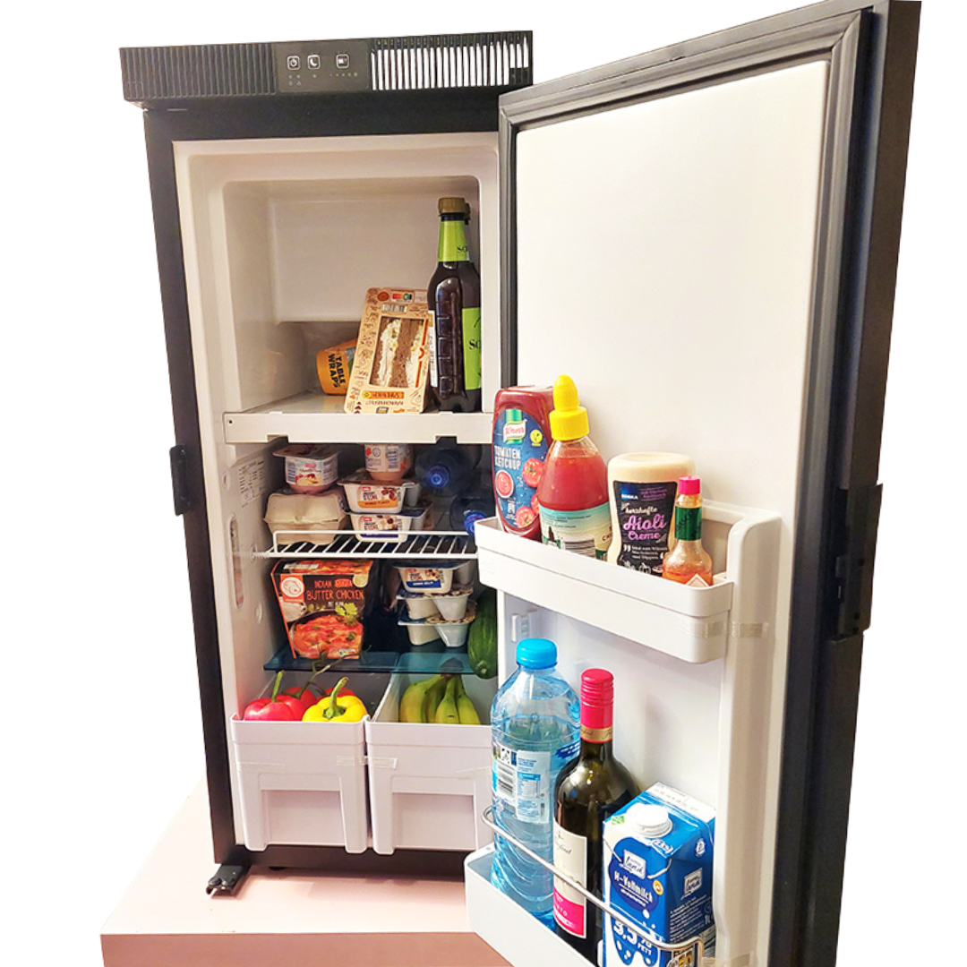 kühlschrank fürs campen Kompressionskühlschrank 90L - 12/24/230V - 96,5×41,8×48 cm