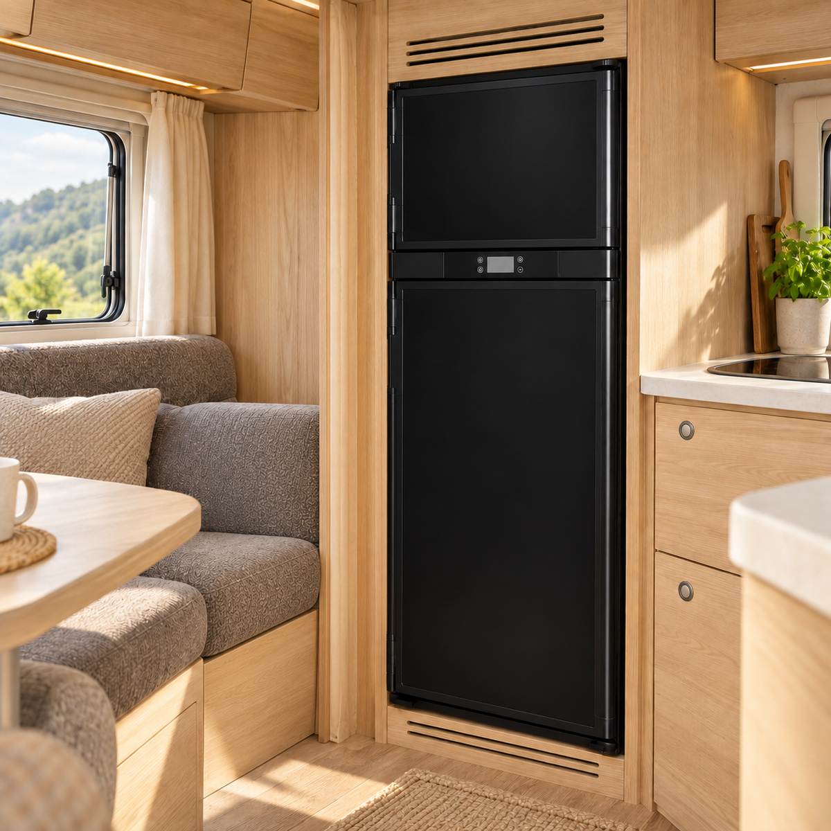 VanCool 140L — illustration en camping-car, ferme