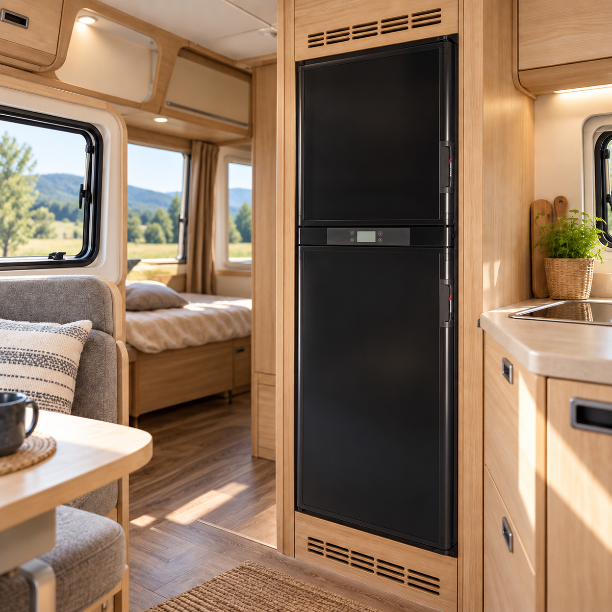 VanCool 170L — illustration en camping-car, ferme