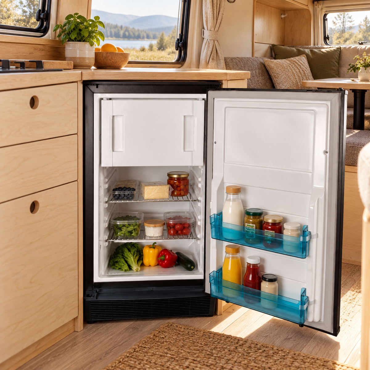 VanCool 76L — illustration en camping-car, ouvert